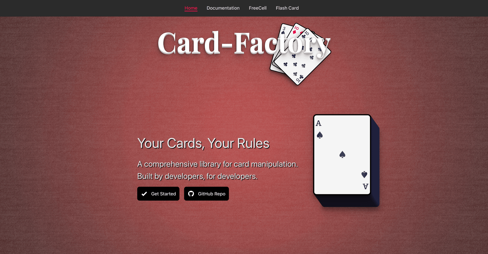 card-factory home page